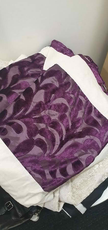 Photo of free Purple and cream curtain (Greenwich Peninsula SE10) #1