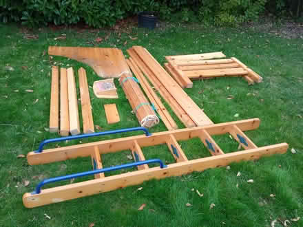 Photo of free High sleeper / loft bed with wardrobe and desk (Earley RG6) #1