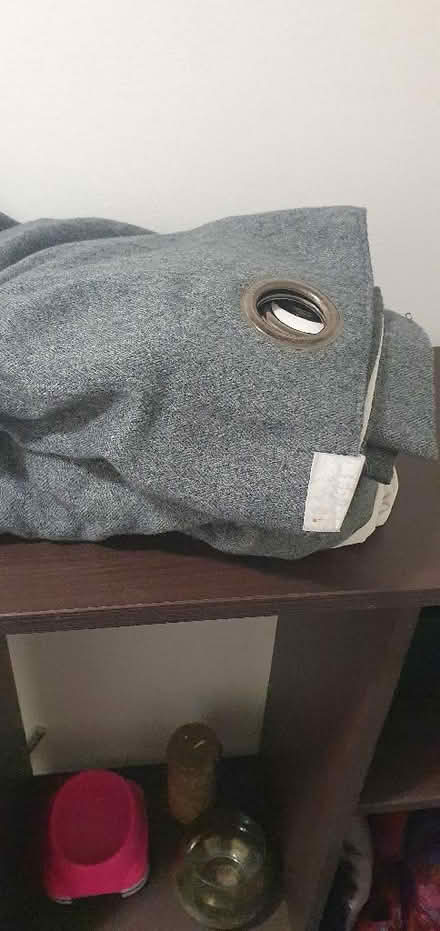 Photo of free Short grey curtains (Greenwich Peninsula SE10) #1