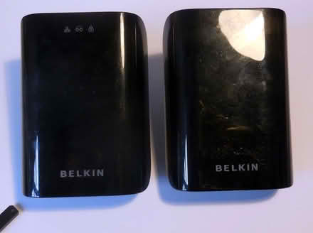 Photo of free 2 x Belkin Gigabit Powerline adaptors, single Ethernet ports (Stroud GL5) #1