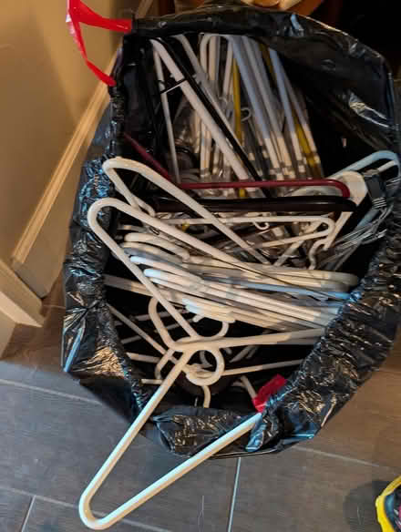 Photo of free Plastic clothes hangers (Curtis Park) #1