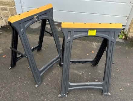 Photo of free Pair of Used Plastic Trestles (Bingley BD16) #1