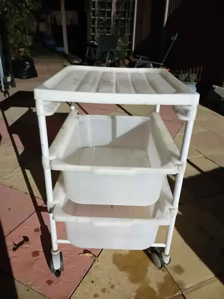 Photo of free Plastic vegetable rack/basket on wheels. (Sneinton NG2) #1