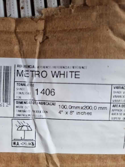 Photo of free Bevelled white tiles x39 (Hinton Waldrist SN7) #3