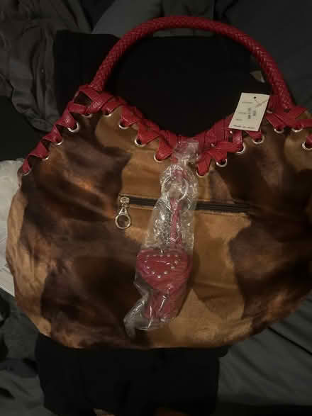 Photo of free Faux cow hide pattern bag (Stuyvesant Heights) #1