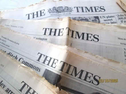 Photo of free the times news papers from 1970s (Rose Green PO21) #1