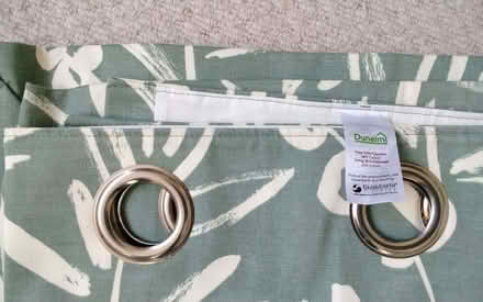 Photo of free Pair of Dunelm eyelet sage green curtains (Anchorsholme FY5) #2