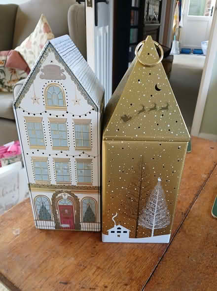 Photo of free 2 empty M&S biscuit boxes (Minster Lovell OX29) #1