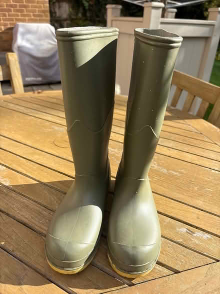 Photo of free Pair green wellies size 3 (35) (Boxmoor, Hemel Hempstead) #1