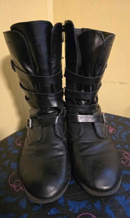 Photo of free Black Zip Boots with Straps (West 7th) #1