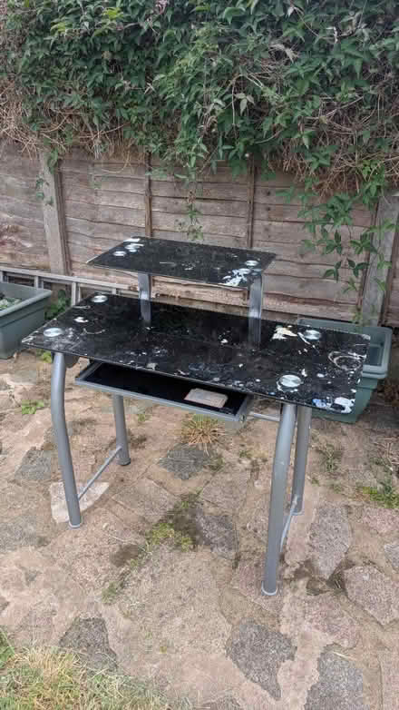 Photo of free Glass computer desk (Bushey, WD23) #2