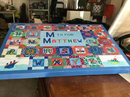 Photo of free Large Matthew canvas sign (Plymouth, ma. Manomet) #1