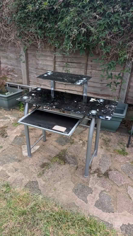Photo of free Glass computer desk (Bushey, WD23) #1