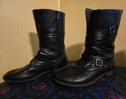 Photo of free Black Zip Boots with Straps (West 7th) #3