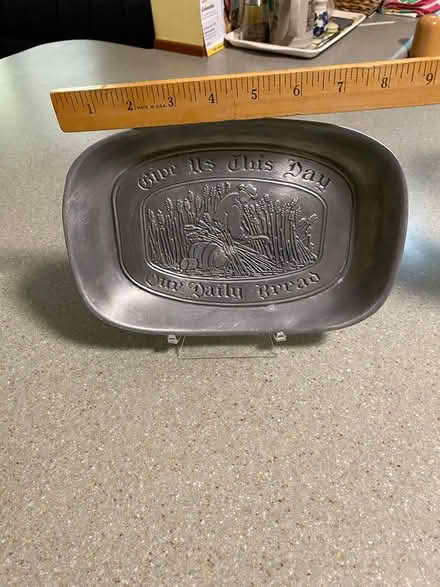 Photo of free Pewter bread plate (East side of Columbia) #1