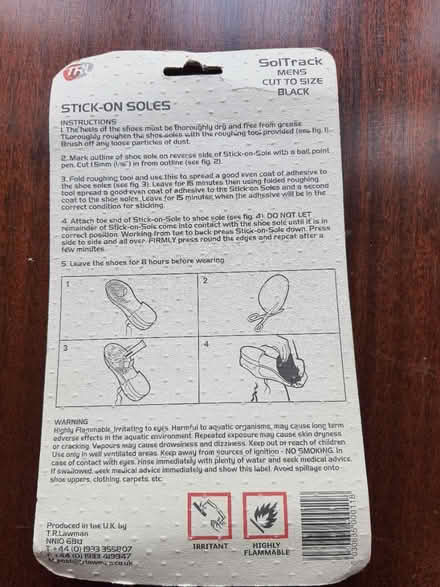 Photo of free Gents stick on shoe soles (Stroud central) #2
