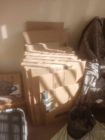 Photo of free 35 flattened cardboard moving boxes (Mile House TS19) #2