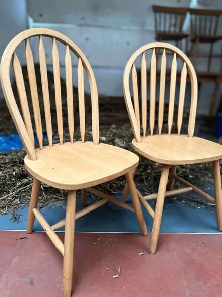 Photo of free Wooden dining chairs x 2 (Devizes SN10) #1