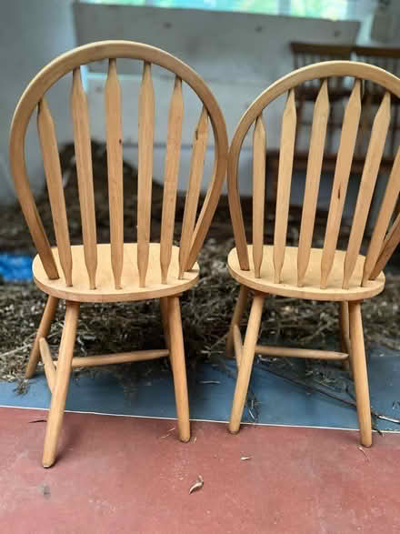 Photo of free Wooden dining chairs x 2 (Devizes SN10) #2