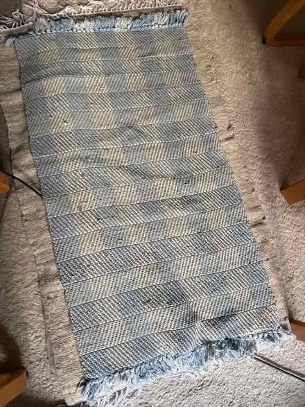 Photo of free Pretty cotton & jute blue grey rug (St. Paul‘s Square, York) #1