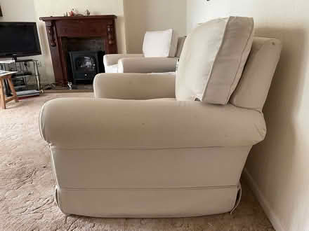 Photo of free 2 John Lewis Arm chairs, Cream (Littleham, Exmouth EX8) #2