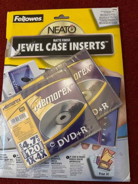 Photo of free Writable DVDs and inserts (CT1) #1