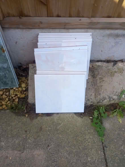 Photo of free Larger white tiles (Barnard's Green WR14) #1