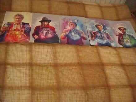 Photo of free 5 DR Who A4 art showing Doctors 3,4,5,6 & 7. (Grange Court E10) #1