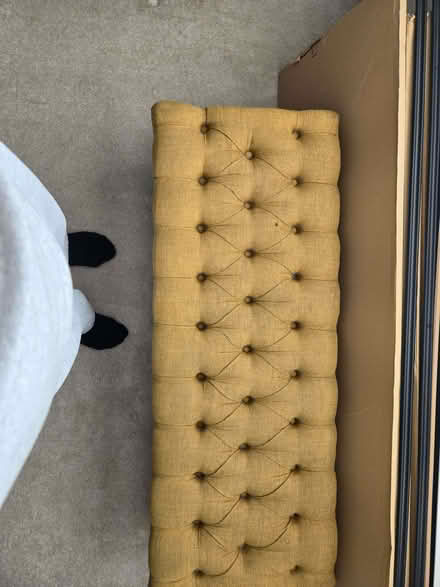 Photo of free Foot Puff/Glass Table and 4 chairs (Glen Parva LE2) #1