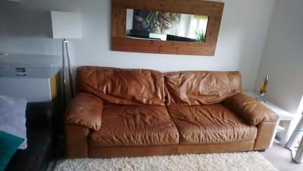 Photo of free Leather sofa (Darlington DL2) #4