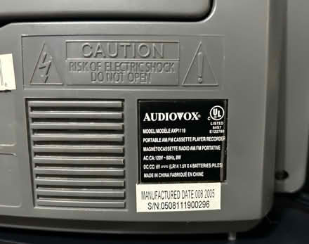 Photo of free Radio/casette player (Brampton South) #4