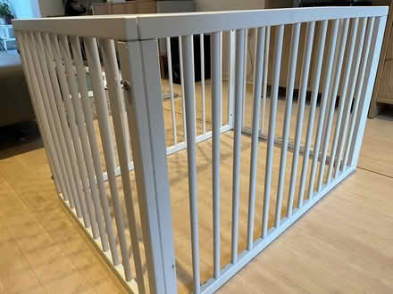 Photo of free Small wooden playpen -pick up only (Hitchin) #2