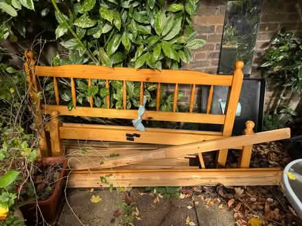 Photo of free Bedframe (one slat broken) (Tufnell Park N19) #1