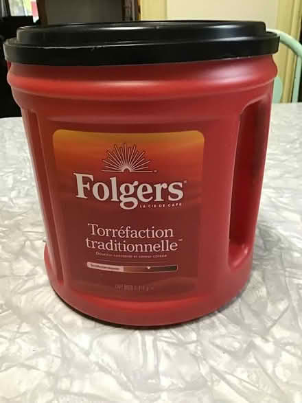 Photo of free empty folger coffee containers (ward area by york rd) #1