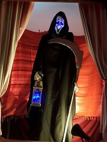 Photo of free "Grim Reaper" outfit. Fabric gown, rubber mask. (Moorlands LA1) #2