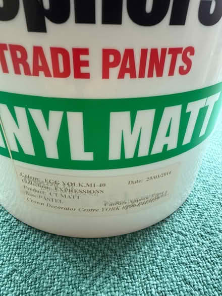 Photo of free Leftover yellow paint matt (St. Paul‘s Square, York) #2