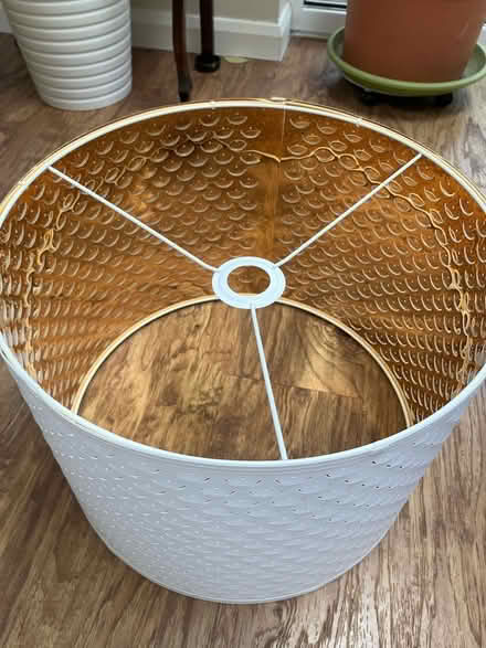 Photo of free White lamp shade with copper inside (Ruislip UB10) #3