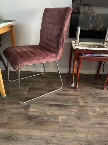 Photo of 2 brown dining chairs (LU2) #1