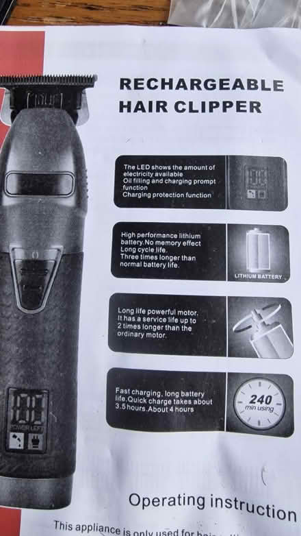 Photo of free Rechargeable hair clipper (Manchester freecycle M45) #1