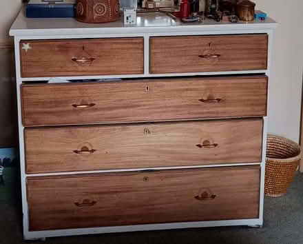 Photo of free Chest of drawers (wood) (Caerphilly CF83) #1