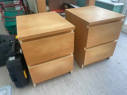Photo of free Two IKEA bedside tables / double drawers (Fareham PO15) #1