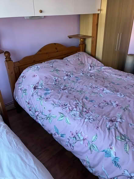 Photo of free Bed , king size , pine frame , good condition (Abbey Wood SE2) #1