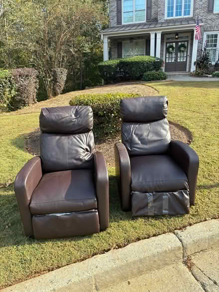Photo of free Jr leather recliners (925 Garden Crossing Lane 30040) #2