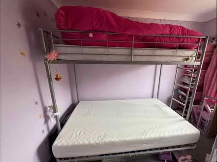 Photo of free High single bed with futon underneath (Newport Pagnell MK16) #4