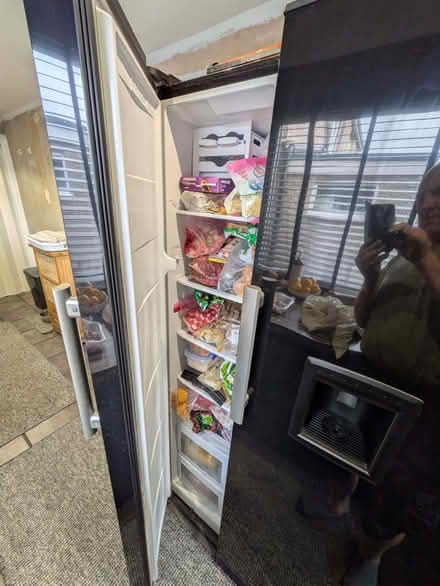 Photo of free Black American style fridge freezer (Torrisholme LA4) #3