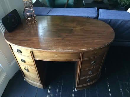 Photo of free Charming oval 1930s Georgian-Style Desk (Bayswater W2) #3