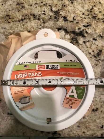Photo of free 4 porcelain white stove drip pans (Owings Mills MD) #1