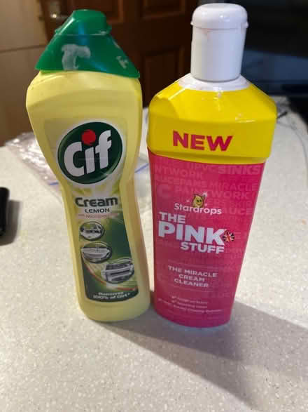 Photo of free 2 part used bottles of cleaning materials (Wallington PO16) #1