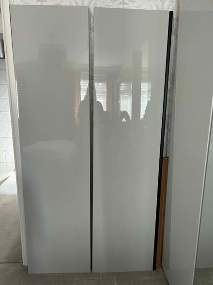 Photo of free IKEA FARDAL wardrobe doors x 2. Light grey (Datchet SL3) #1