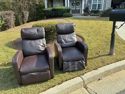 Photo of free Jr leather recliners (925 Garden Crossing Lane 30040) #1
